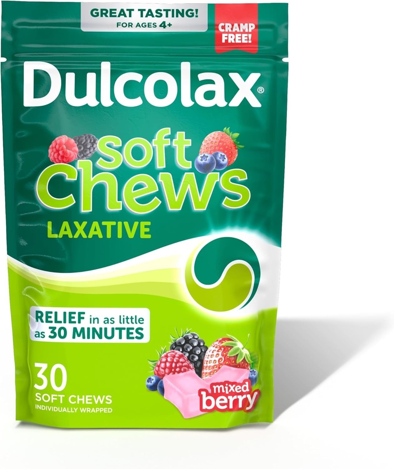 Dulcolax Saline Laxative Soft Chews Mixed Berry Gentle Constipation Relief 30ct