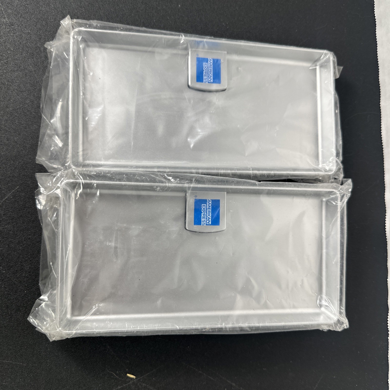 Brand New American Express Silver Tip Trays Check Presenters ( Lot of 5 )