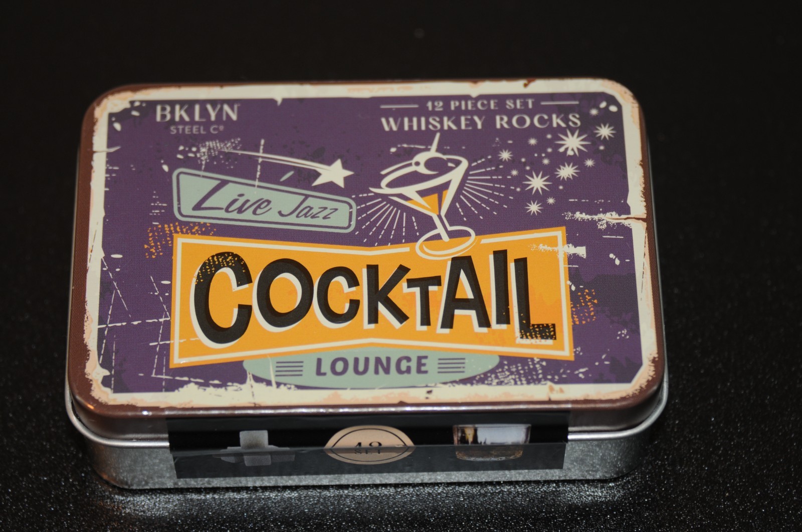 BKLYN Steel Co  Whiskey rocks 12pc Square 0.7 inch soap stones