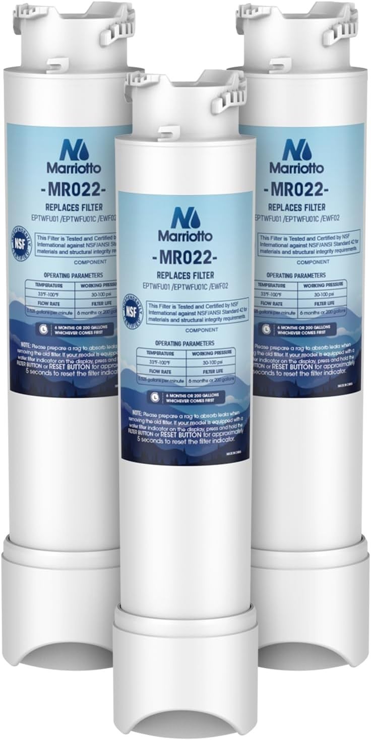 MR022 Water Filter for Frigidaire EPTWFU01, EWF02, Pure Source Ultra II - 3 Pack