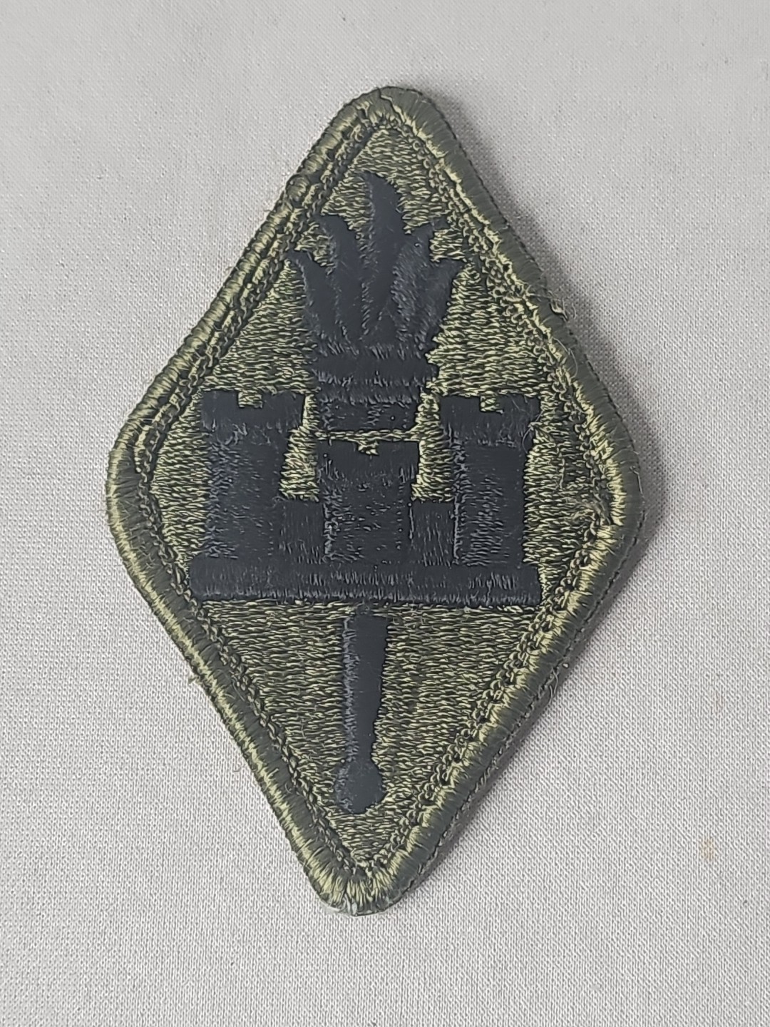 Military Patch US Army Engineer School  Sew-on USED Subdued SSI