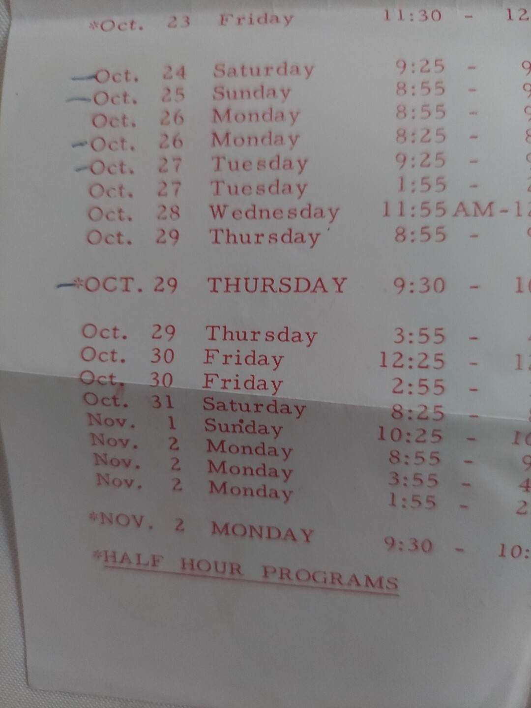 Barry Goldwater Presidential Candidate Goldwater On TV Schedule Paper
