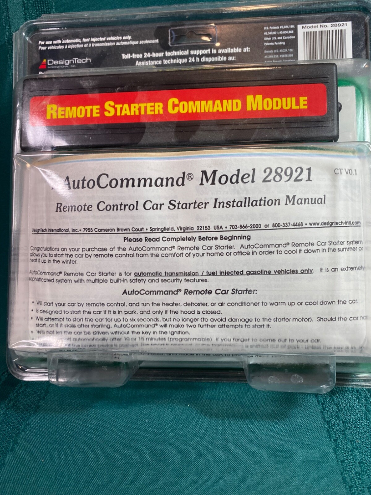 DesignTech Remote Control Car Starter Auto Command NEW Unopened Model #28921