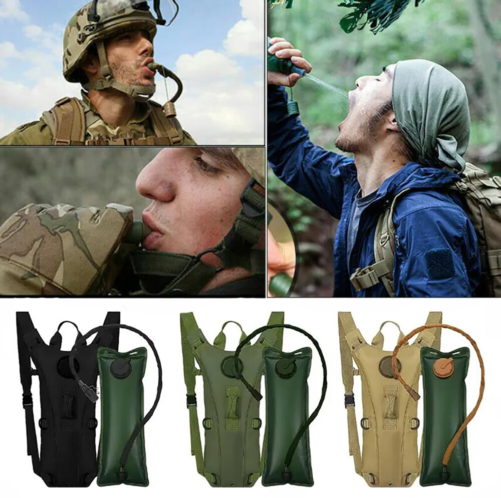 Tactical Hydration Backpack 3L Bladder Water Bag Hunting Climbing Hiking Outdoor
