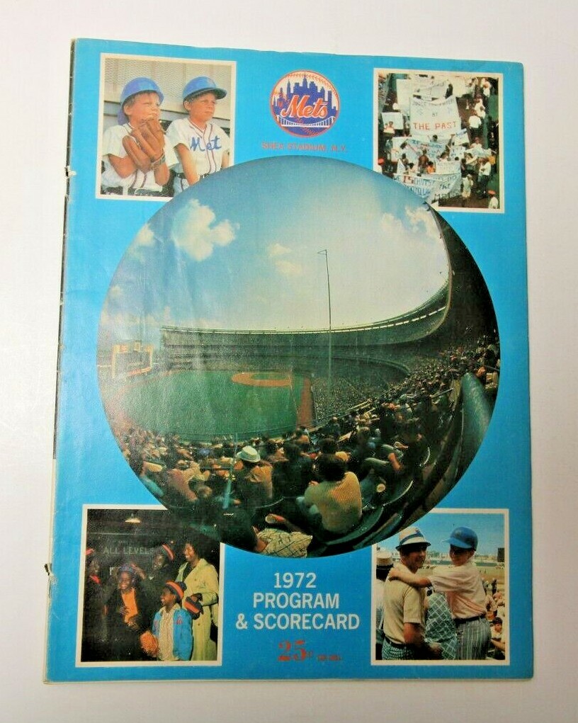 1972 NEW YORK METS MLB PROGRAM SCOREBOOK OK CONDITION