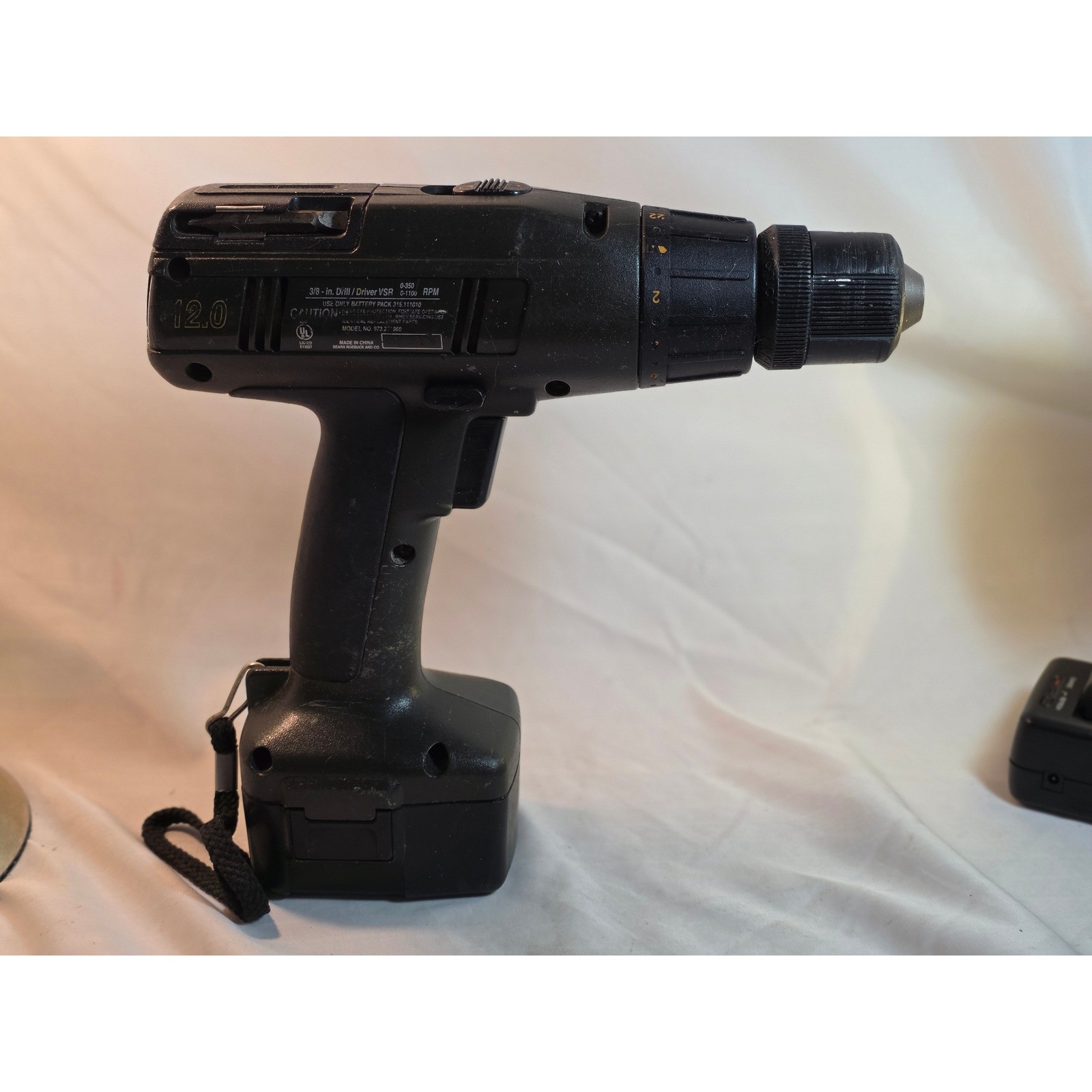 Craftsman 12.0V Cordless 3/8 Drill Driver VSR 973.27360 Black Untested