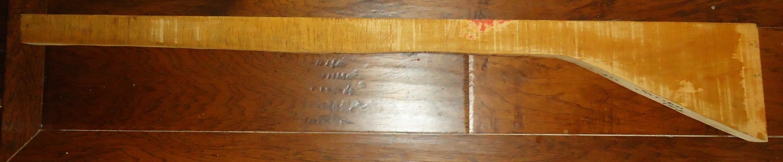 Rifle Stock Blank, Muzzleloader, 58 7/8 " x 2 3/16", Curly Maple, Iridescent