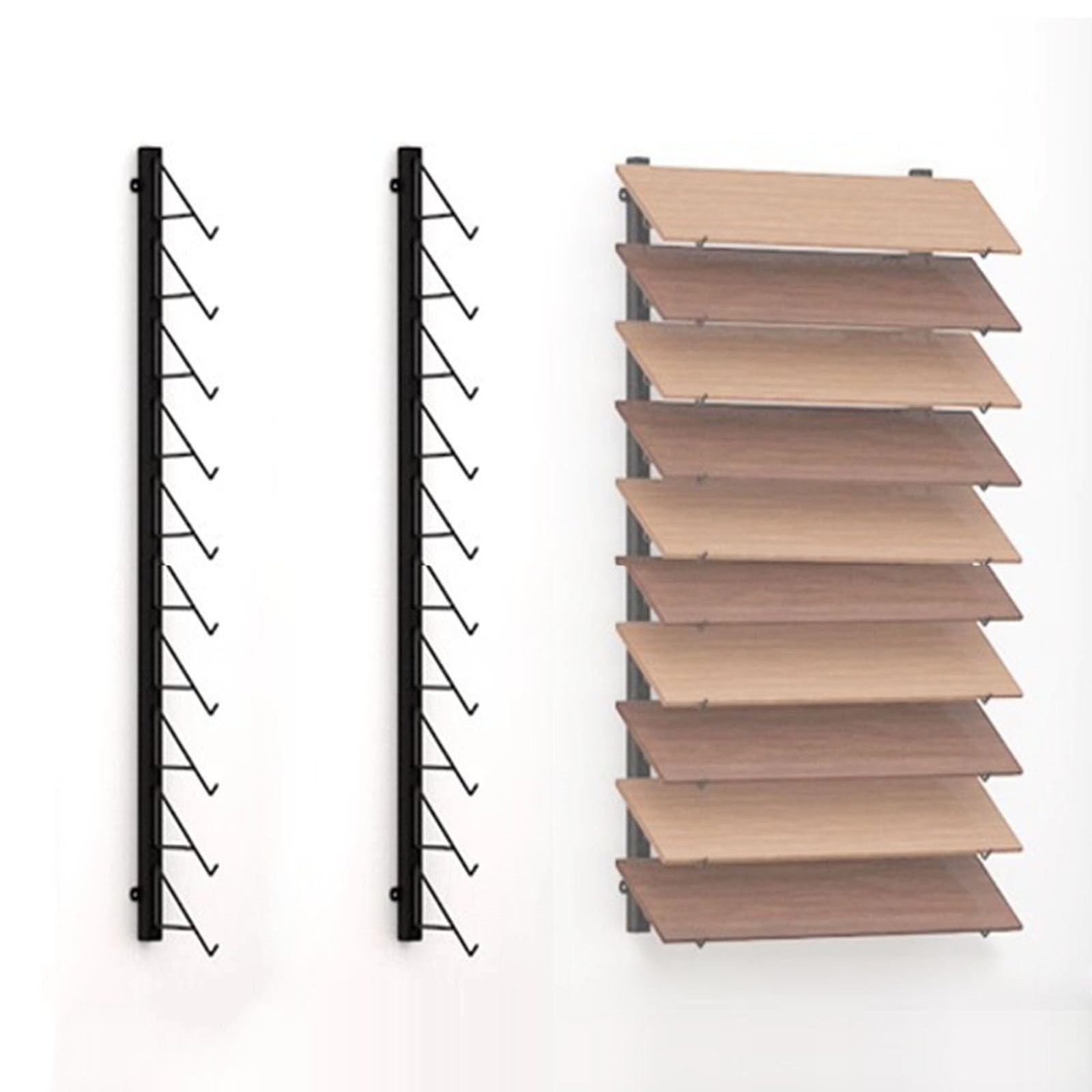 Wall Mounted Floor Tile Storage Rack, 10-Layer Porcelain Sample Display Stand...