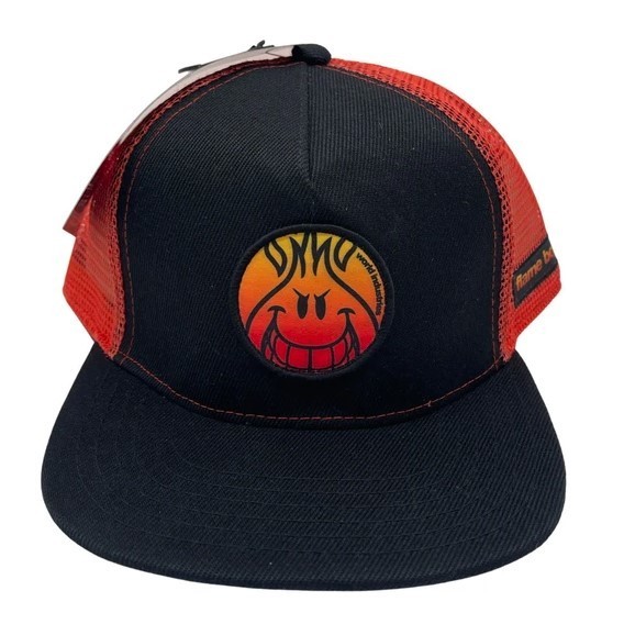 World Industries Boy's Black & Orange Trucker Hat, Original, New With Tags