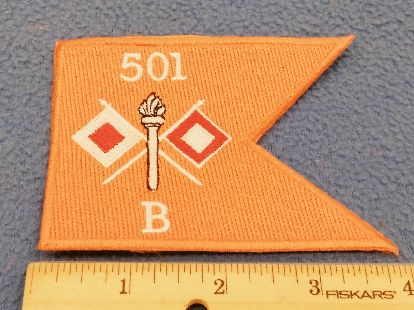 US Army B Co.  501st SIGNAL CORPS Regt  4" Guidon flag patch