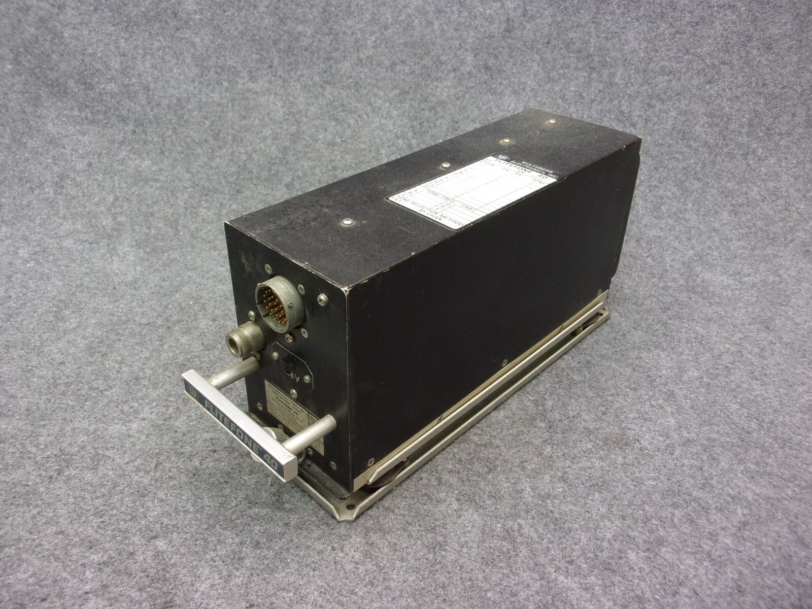 Wulfsberg Flitefone 40 RT-17 Receiver With Tray P/N 400-0029