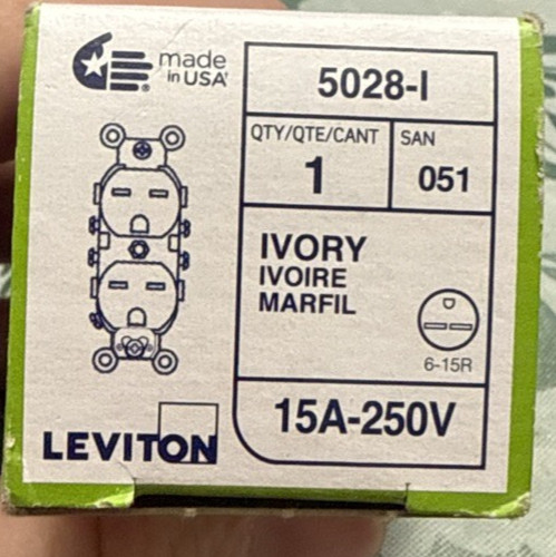 Leviton 240V, 15A Duplex Receptacles, Power Outlet, for miner psu, ballast, etc
