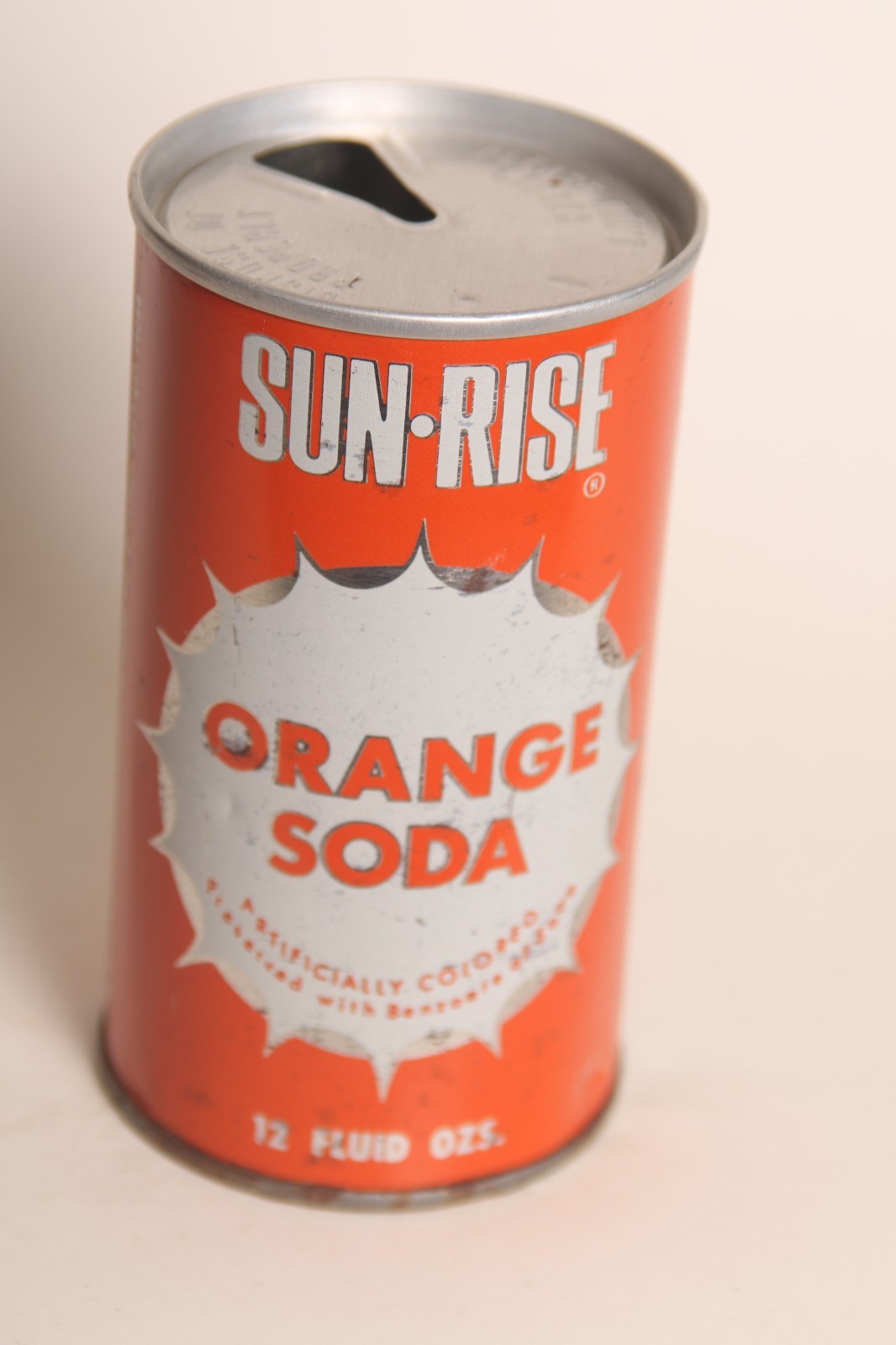 Sun-Rise Orange soda can - 12oz