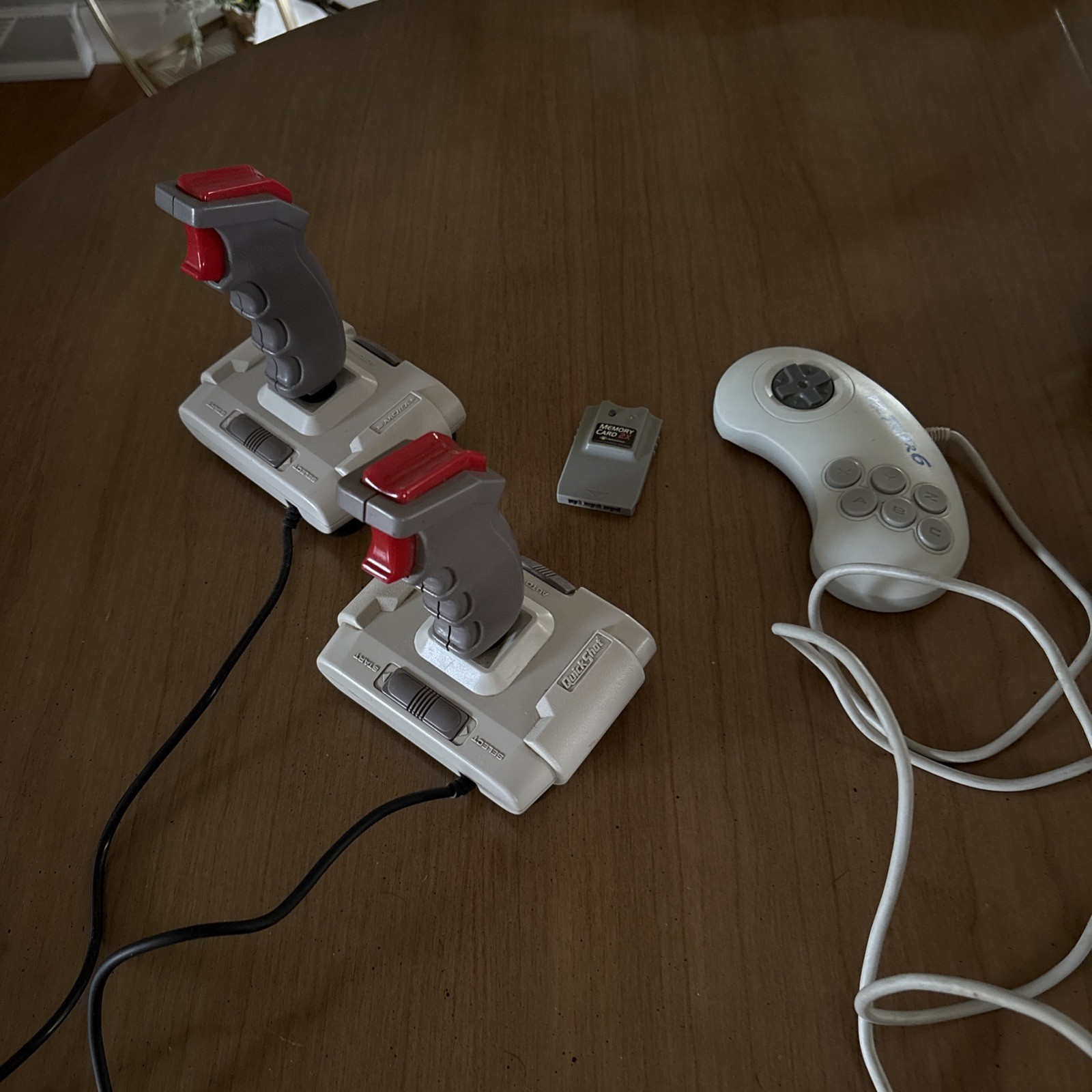 Nintendo Joysticks (2) PC Fighter Controller & Memory Card 2X Untested