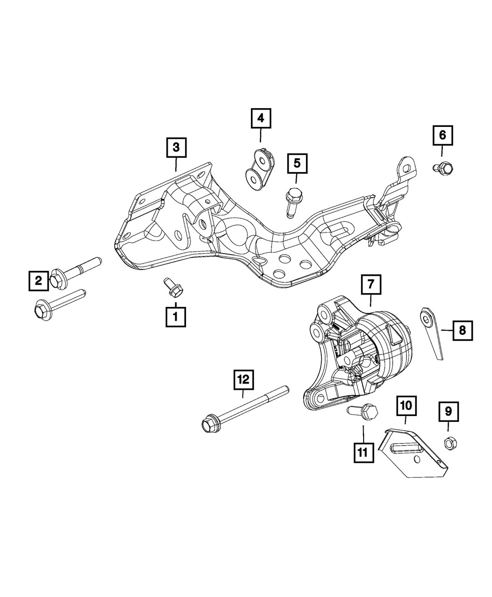 Genuine Mopar Engine Mount Bracket Left Side 68321773AB