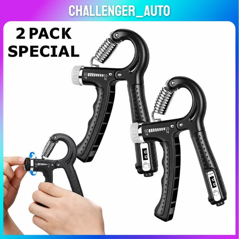 2 Adjustable Gym Exerciser Hand Grip Strengthener Power Trainer Gripper Strength