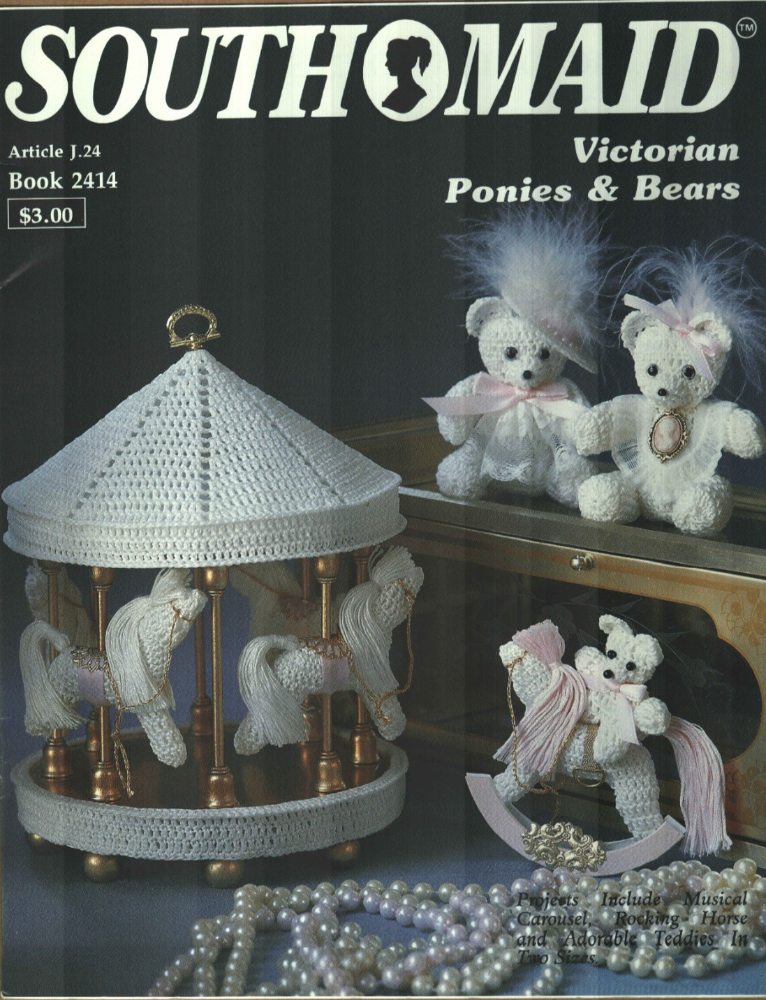 NEW VICTORIAN PONIES & BEARS 6 CUTE DESIGNS HOME DECOR CROCHET PATTERN BOOK