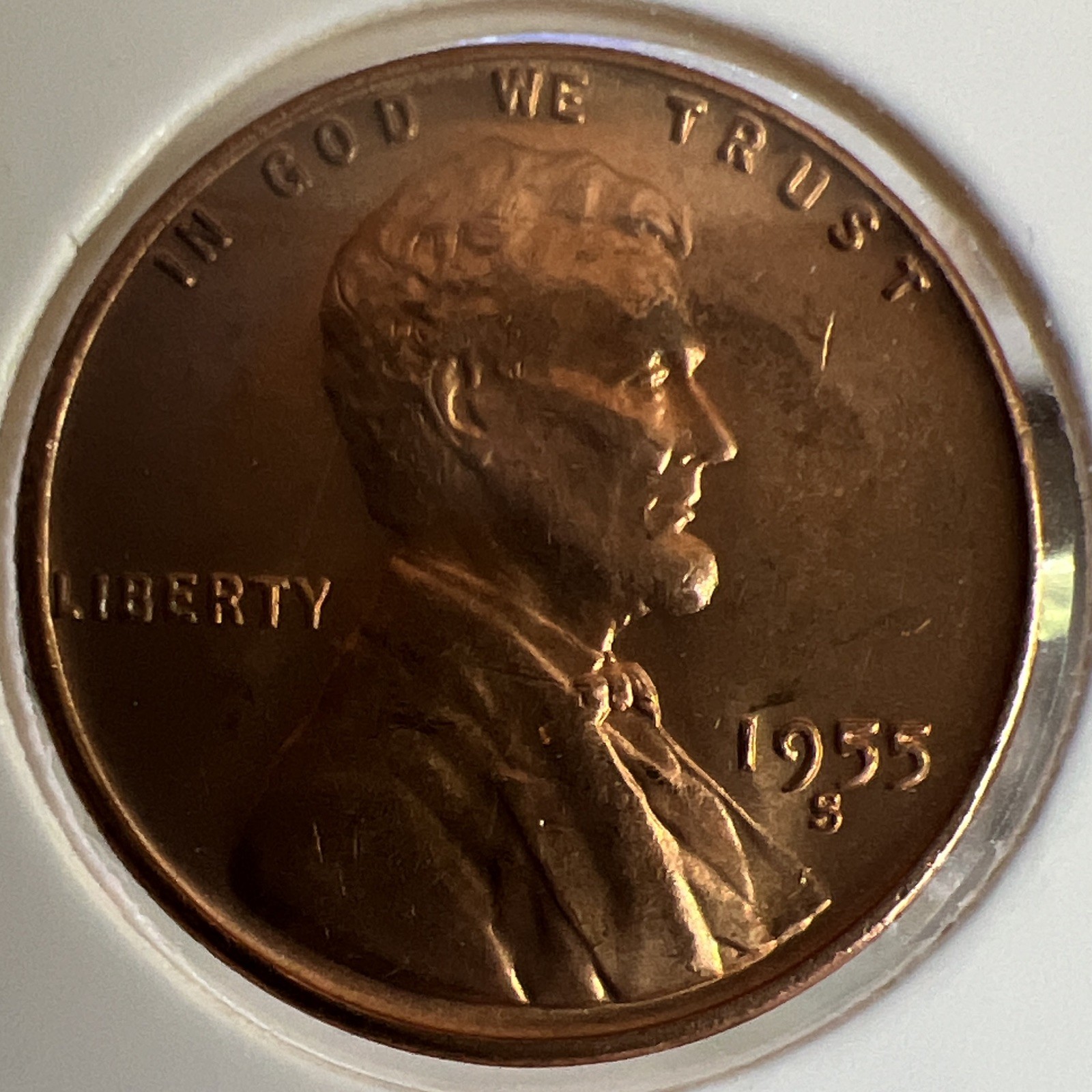 1955-S Lincoln Memorial Small Cent Business Strike Bronze BN KM#132