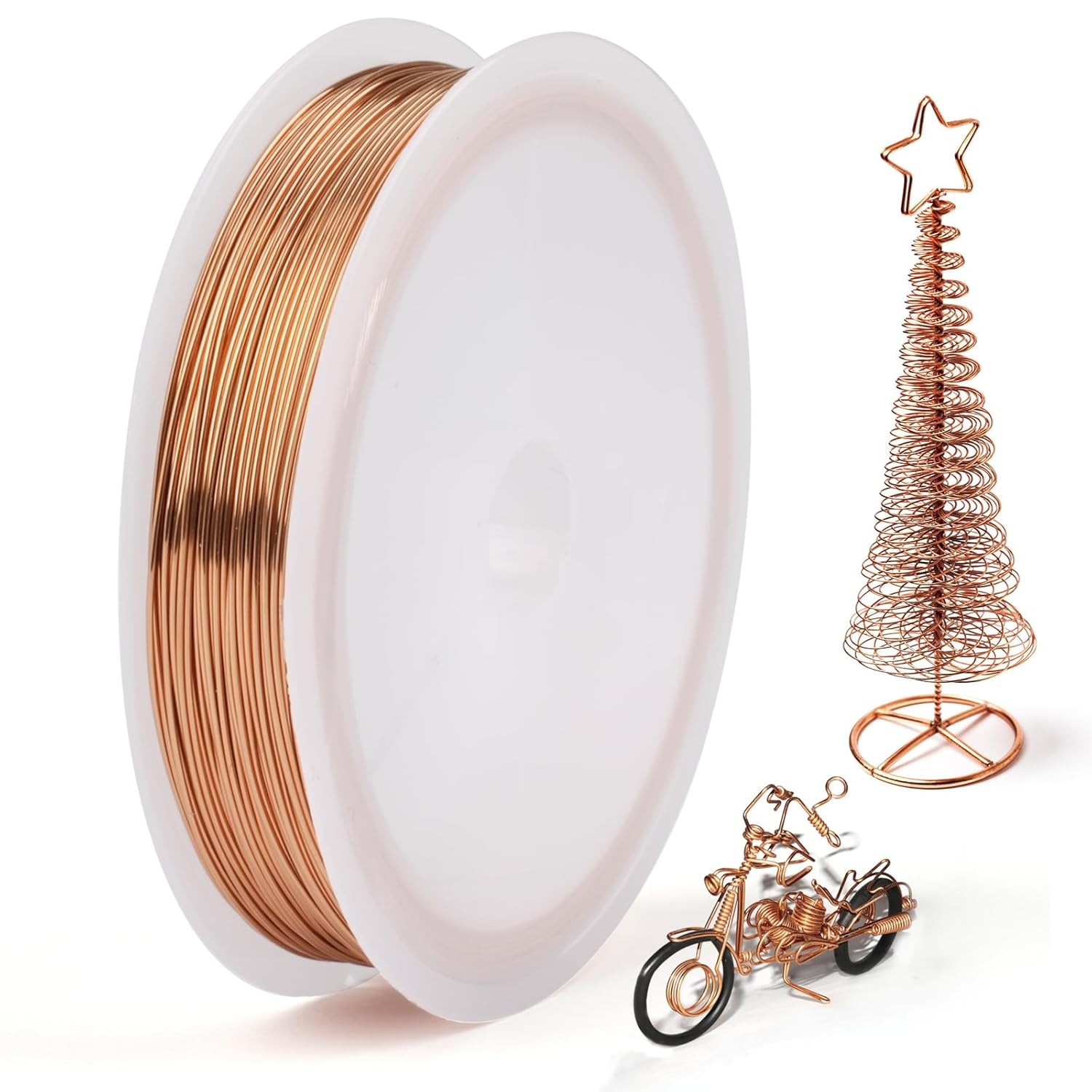Pure Copper Wire 24 Gauge 99.9% Pure Soft Bare Copper Craft Wire for Jewelry