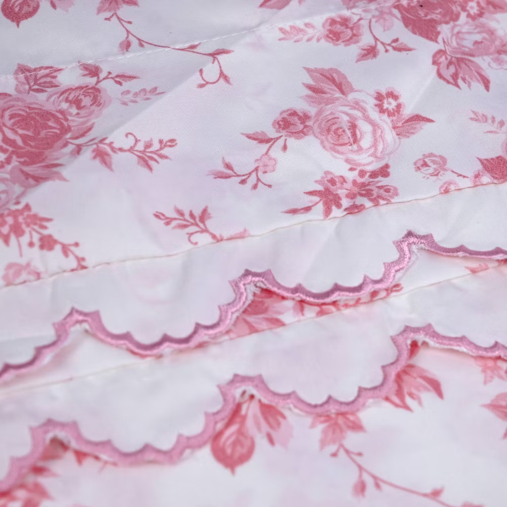 Full Microfiber Sheet Set Pink Floral