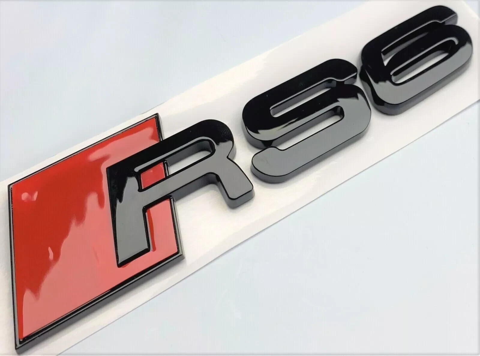BLACK RS6 REPLACEMENT FOR AUDI TRUNK REAR EMBLEM BADGE NAMEPLATE DECAL LETTER