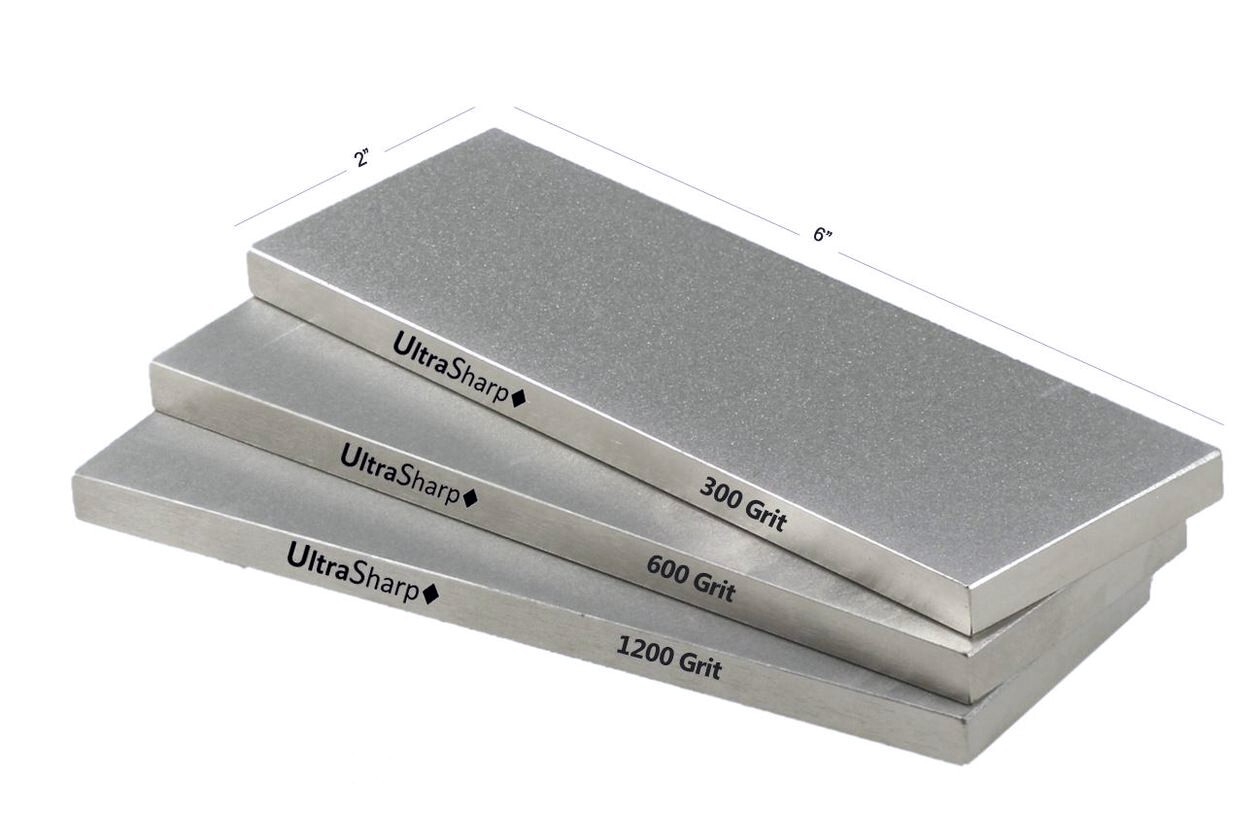 Ultra Sharp II Diamond Sharpening Stone Kit - Coarse/Medium/Extra Fine - 2" x 6"