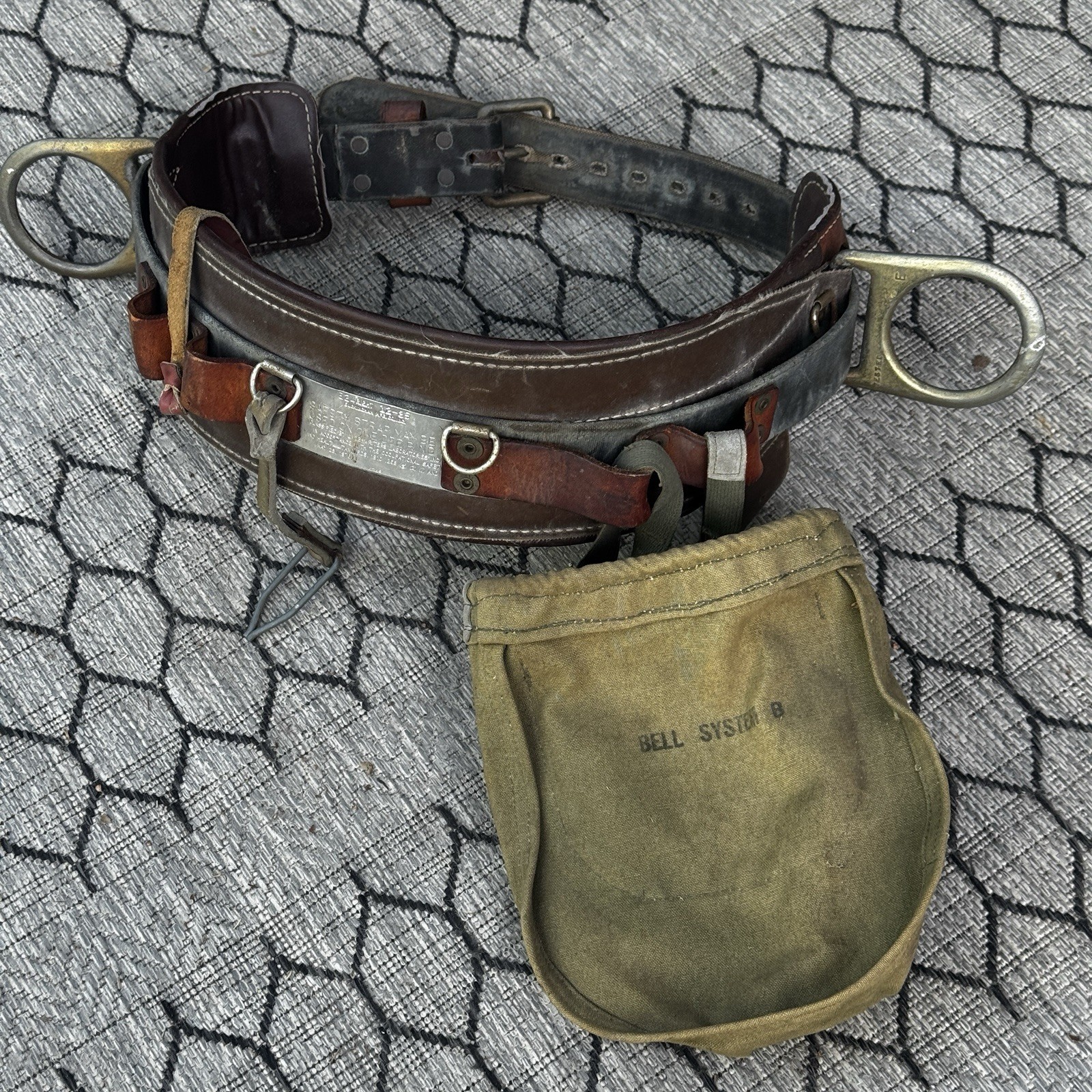 Lineman Bell System - Buckingham Body Belt - With Canvas Tool/Parts Bag