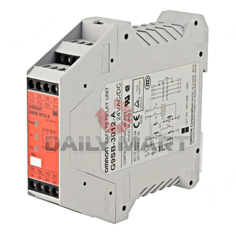 OMRON G9SB-3012-A SAFETY RELAY UNIT PLC MODULE 24VAC 24VDC DIN NEW