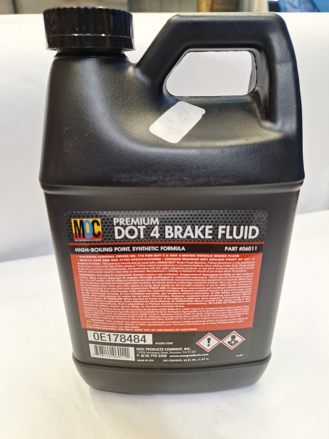 MP Brake Fluid DOT 4 The Professional's Choice #06011   - 53 FL. OZ (1.57 L)