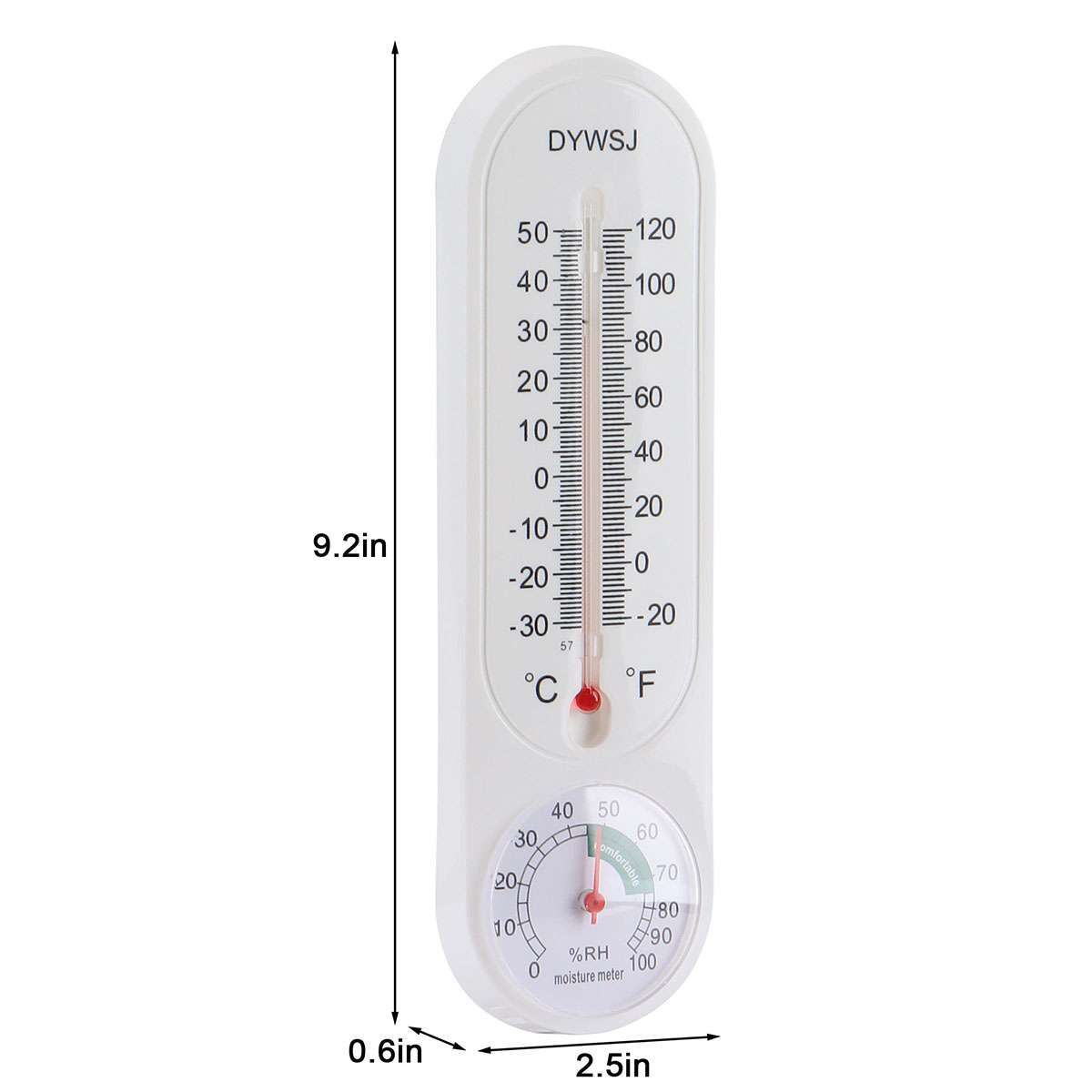 4PCS Wall-Mount Thermometer Indoor Outdoor Garden Greenhouse Home Humidity Meter