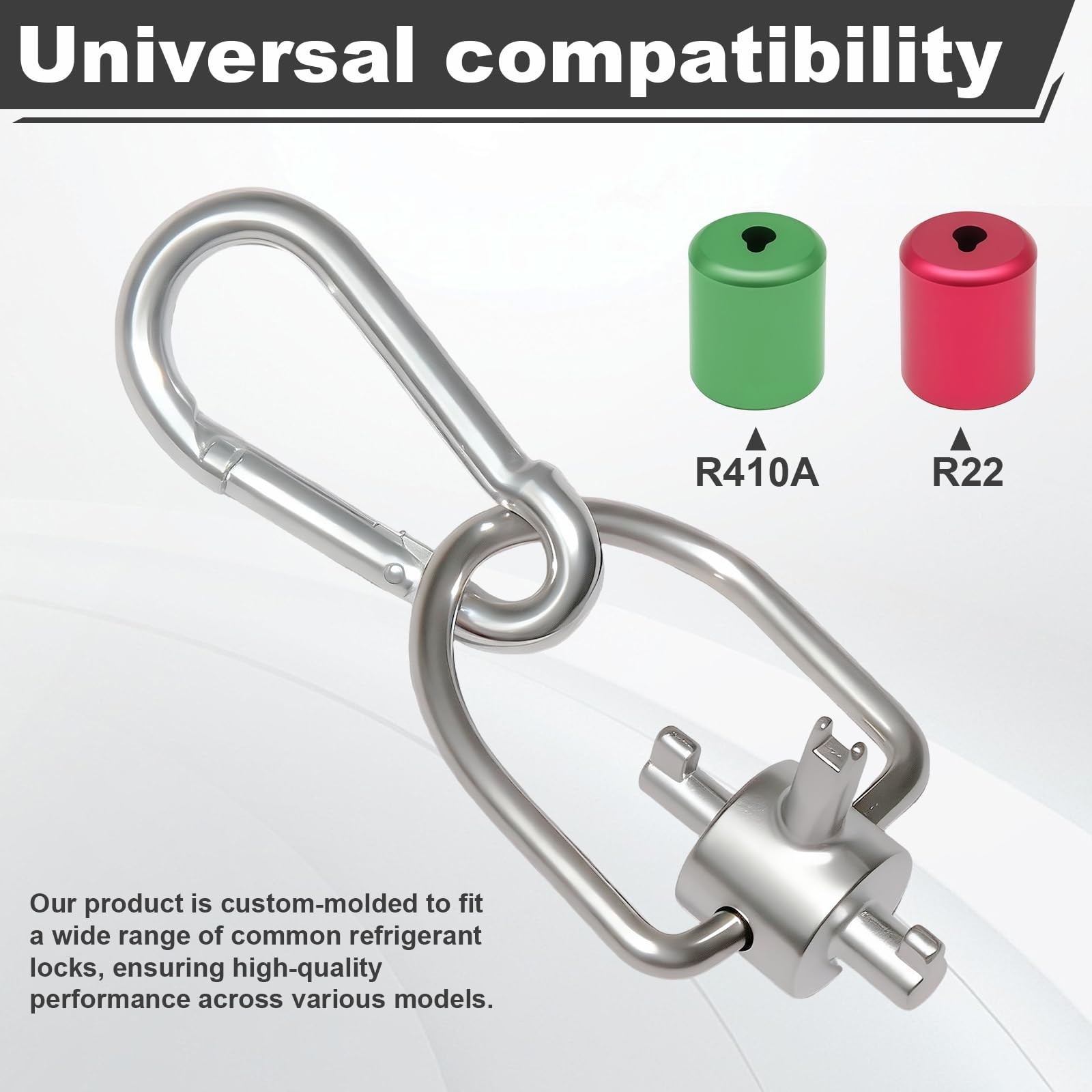 HVAC Refrigerant Locking Cap Key Universal Triple Use 3 Bit Tamper Resistant