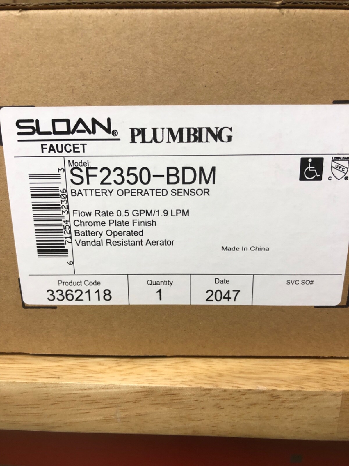 Sloan SF-2350-BDM Centerset Bathroom Sensor Faucet