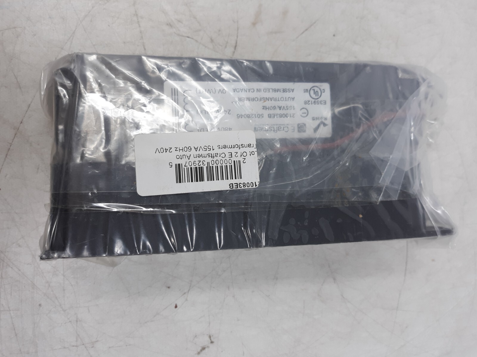 Lot of 2 E Craftsmen Autotransformers 155VA 240V 60Hz – Assembled in Canada