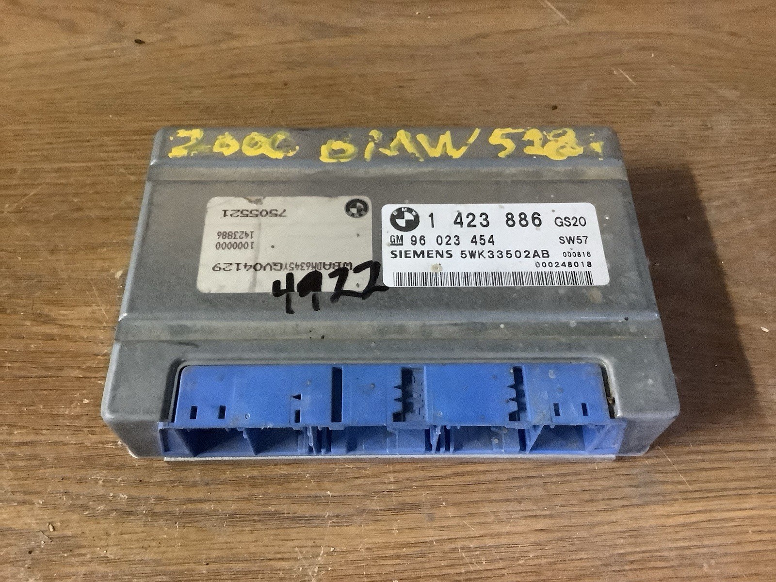 BMW 528i 1 423 886 Transmission Control Module ((4922))