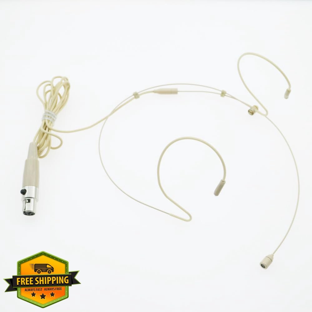 Beige DH40 Omni Headset Mic TA4F Mini XLR