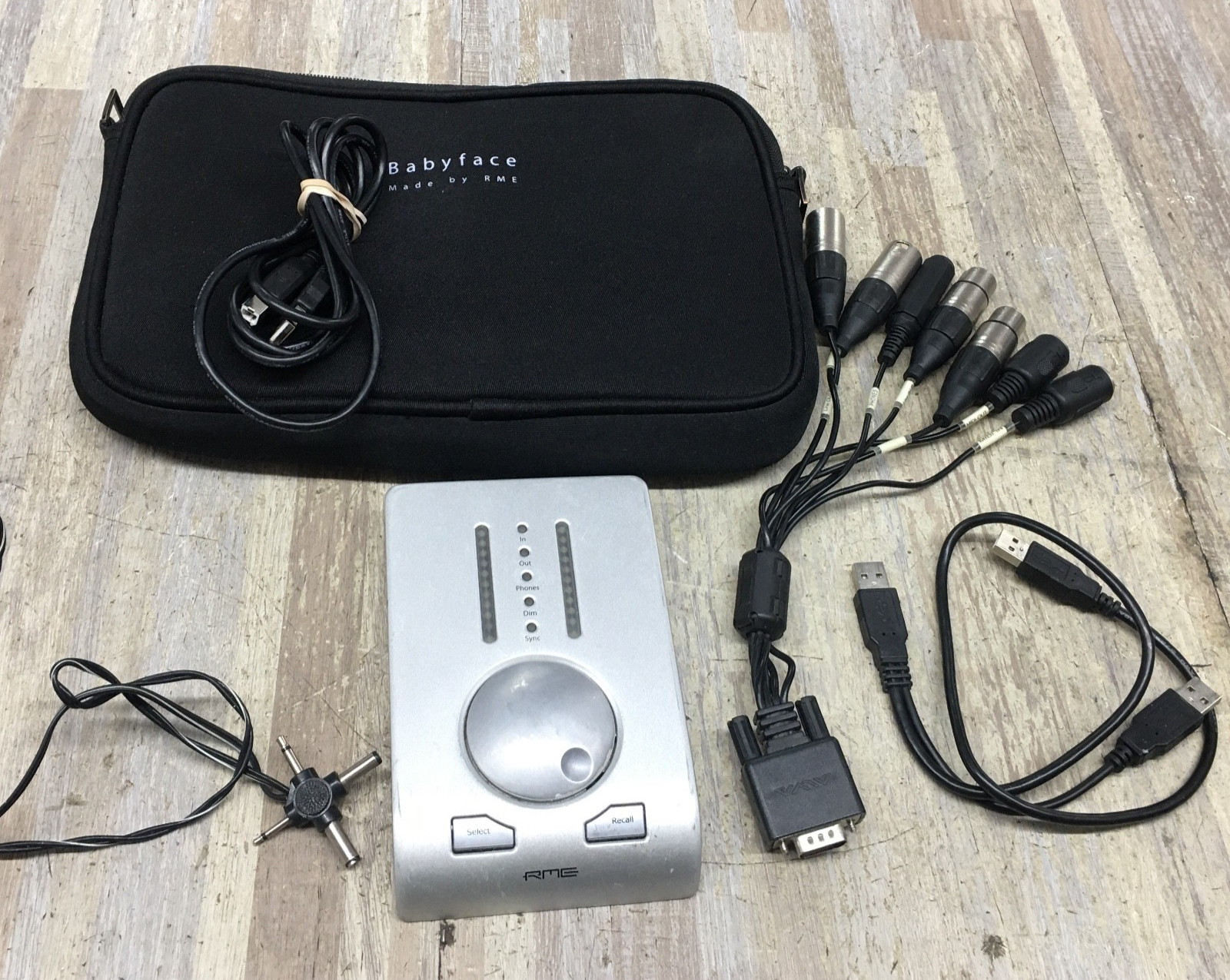 RME Babyface with Audio Interface, Cables,  case charger tested