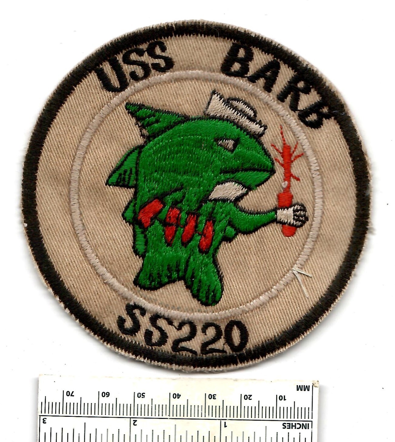 WW2 Submarine USS BARB SS-220 WWII Sub Boat US Navy Shoulder Patch USN