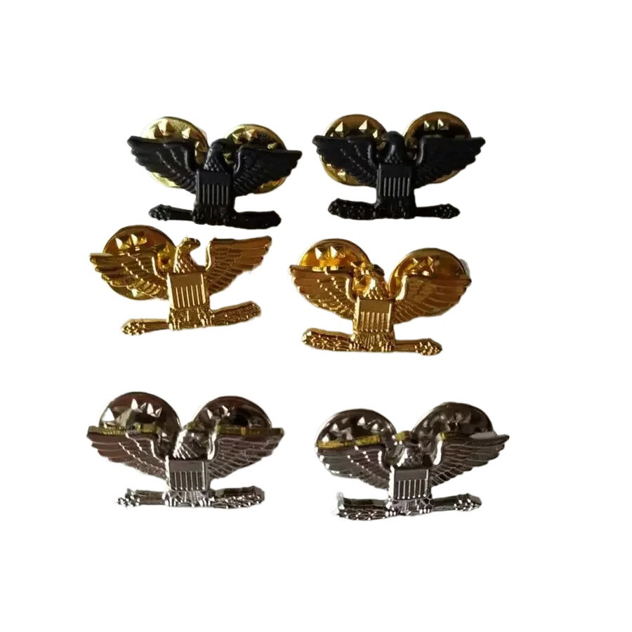 3PAIR WW2 US ARMY COLONEL EAGLE WAR BIRD DEVICE small LAPEL PIN BADGE LOT OF6