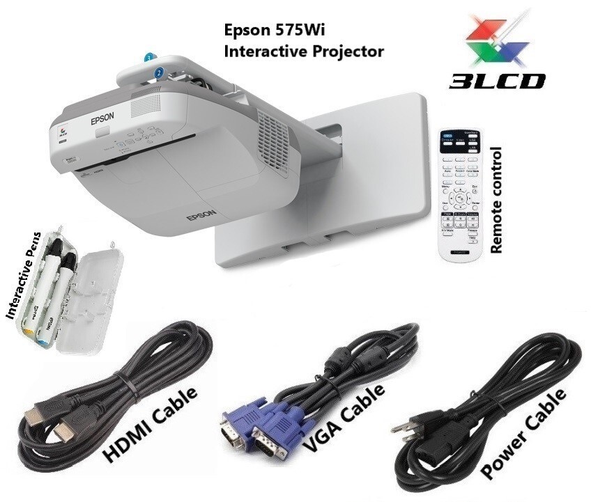 Epson BrightLink 575wi 3LCD Interactive Projector Ultra Short Throw/Bundle