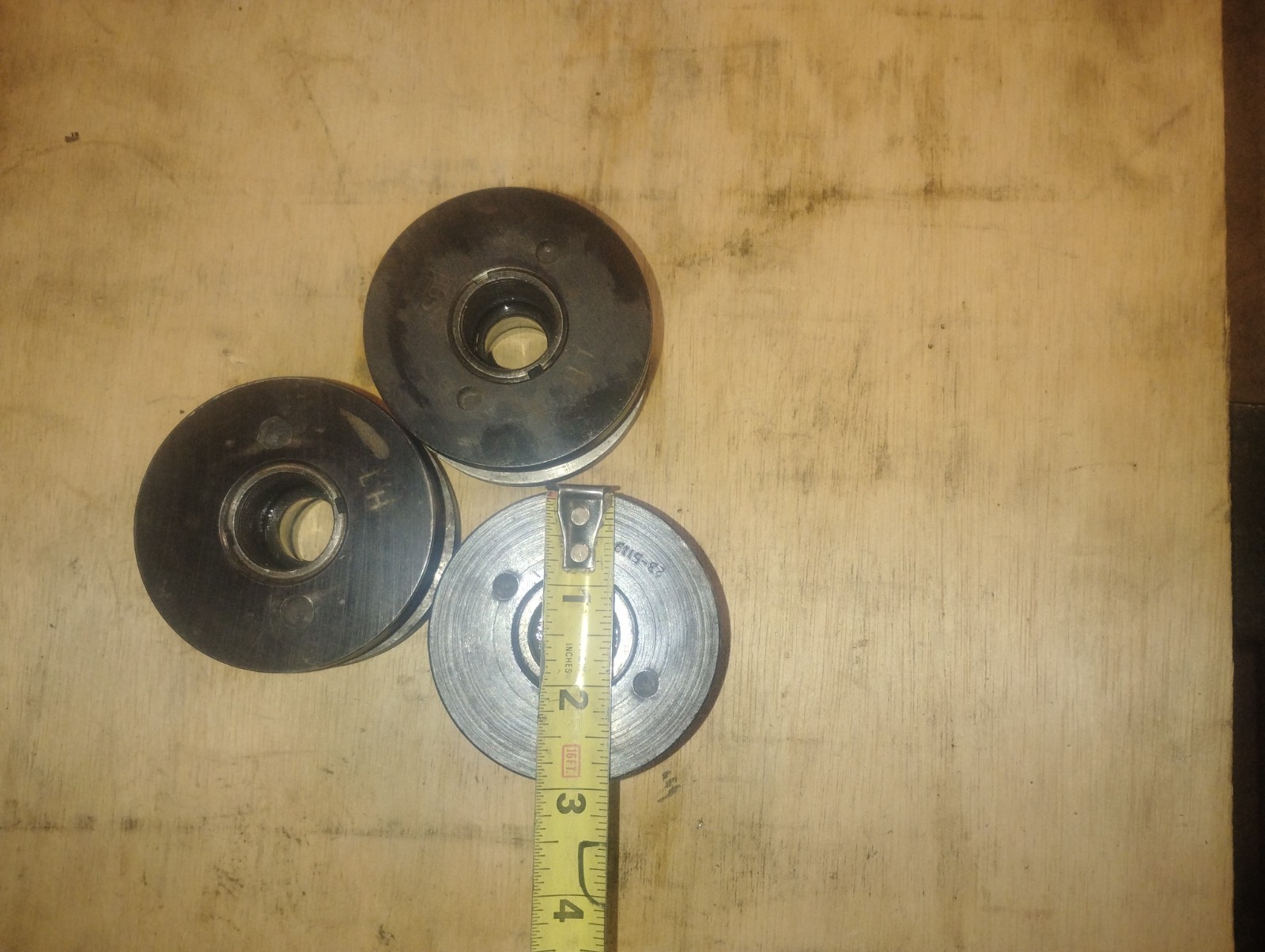 3 Surface grinder removable spindle hubs. with bigger flanges and extra length