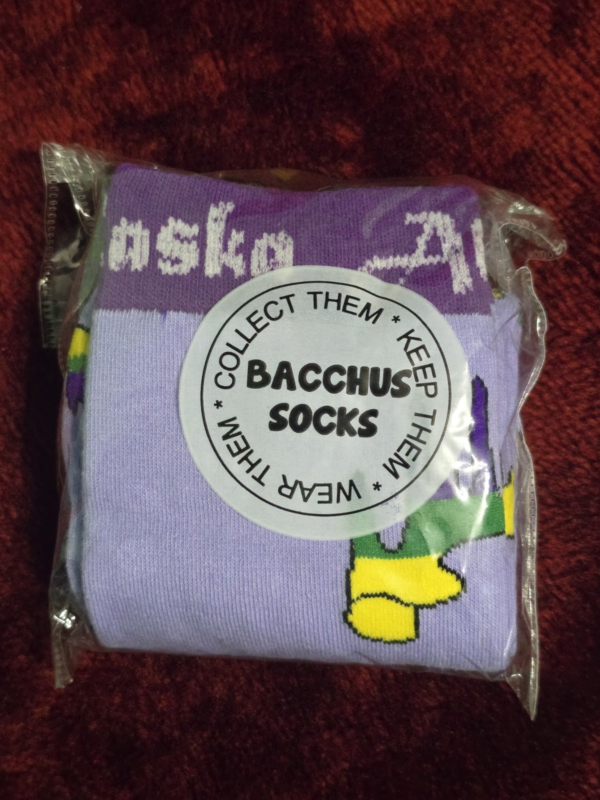 2026 Mardi Gras Krewe Of Bacchus Alaska Socks