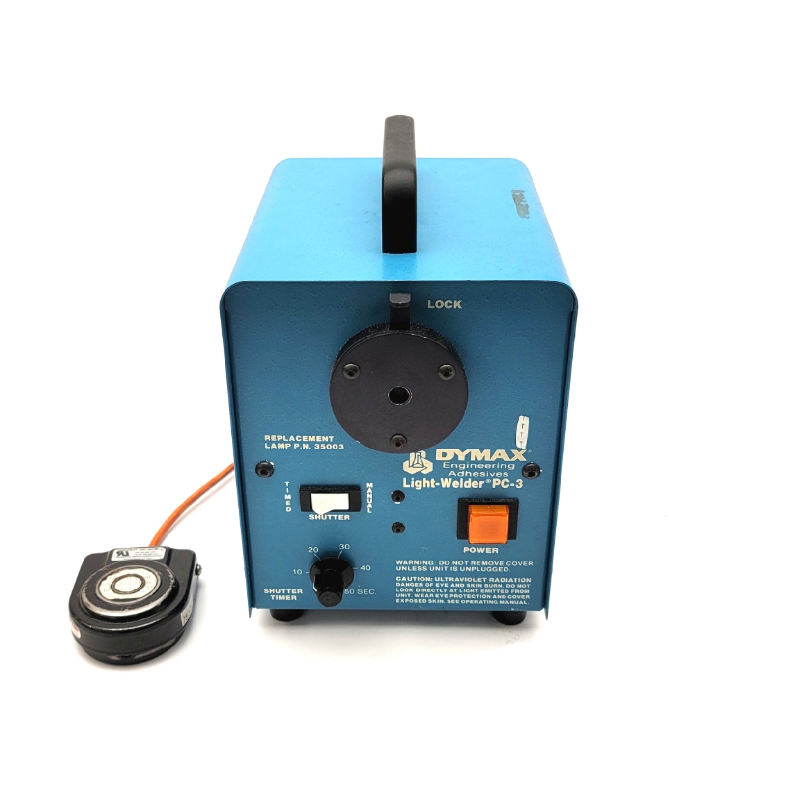 Dymax PC-3 Light-Welder UV Curing Light Source With Foot Switch 120VAC 2.5A 50W