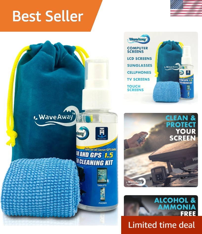 Versatile Wave Away Screen Cleaner - 1.5oz Ammonia-Free Solution for All Screens
