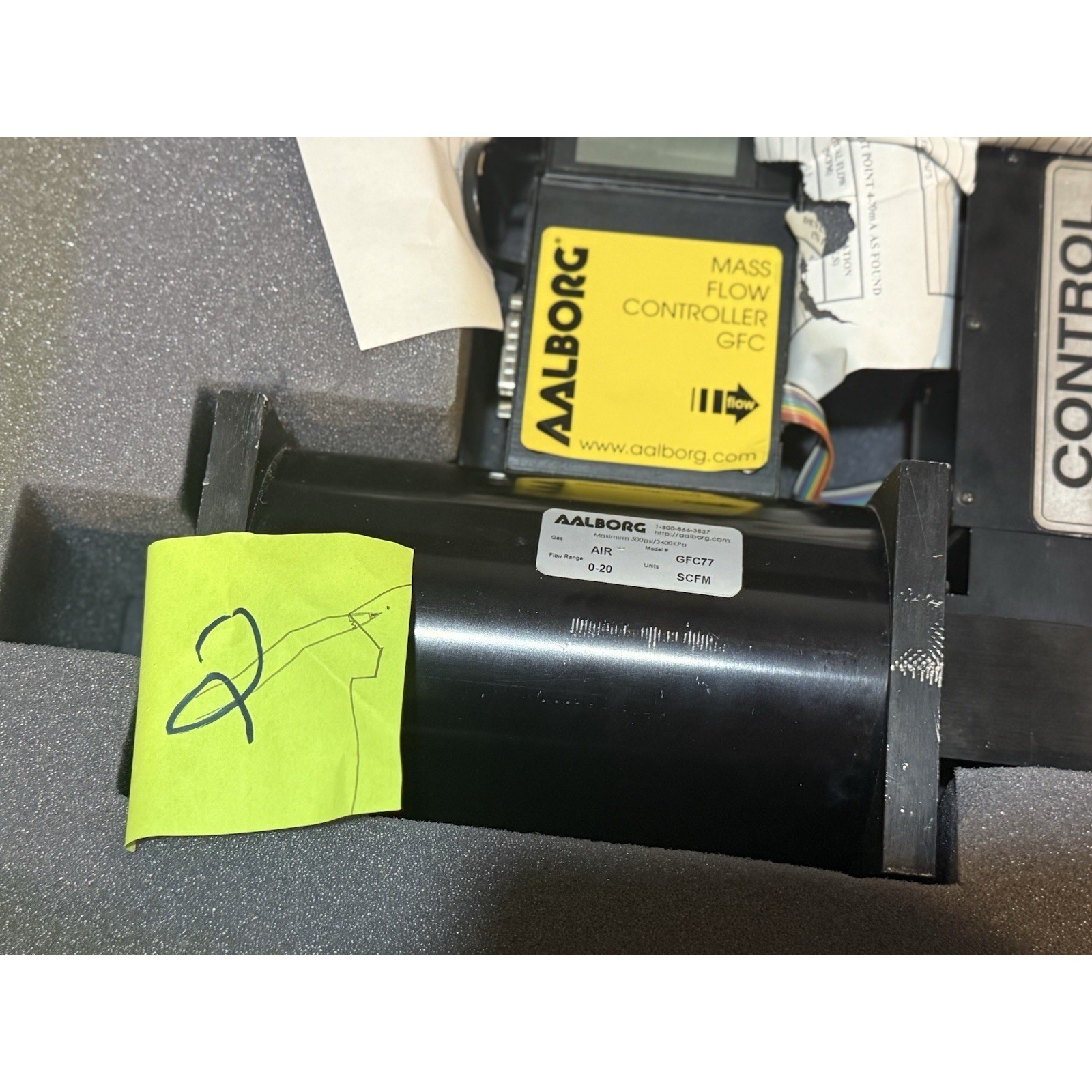 AALBORG Air Mass Flow Controller Meter Flow Range 0-20 Model GFC77 SCFM