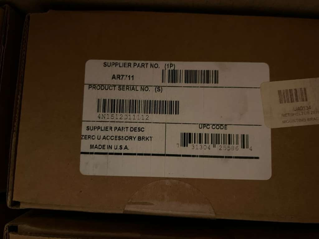 APC NetShelter Zero U Accessory Mounting Bracket AR7711