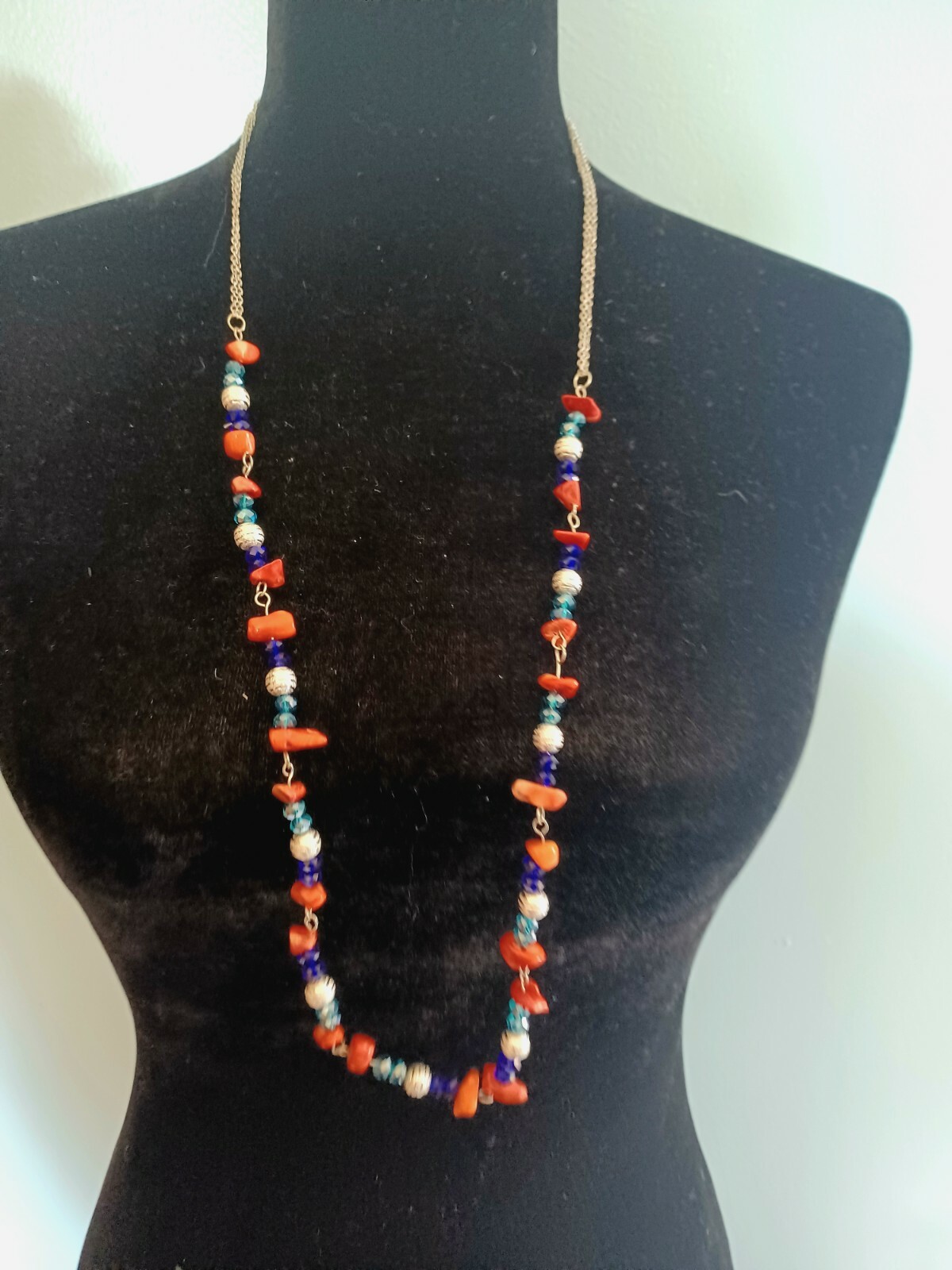 Trendy, versatile and Luxury long chain-bead necklace