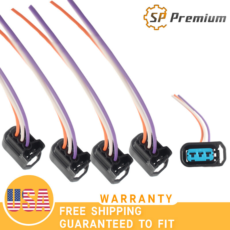 4PC Ignition Coil Connector Wire Harness For Honda Civic CR-V Odyssey Element TL