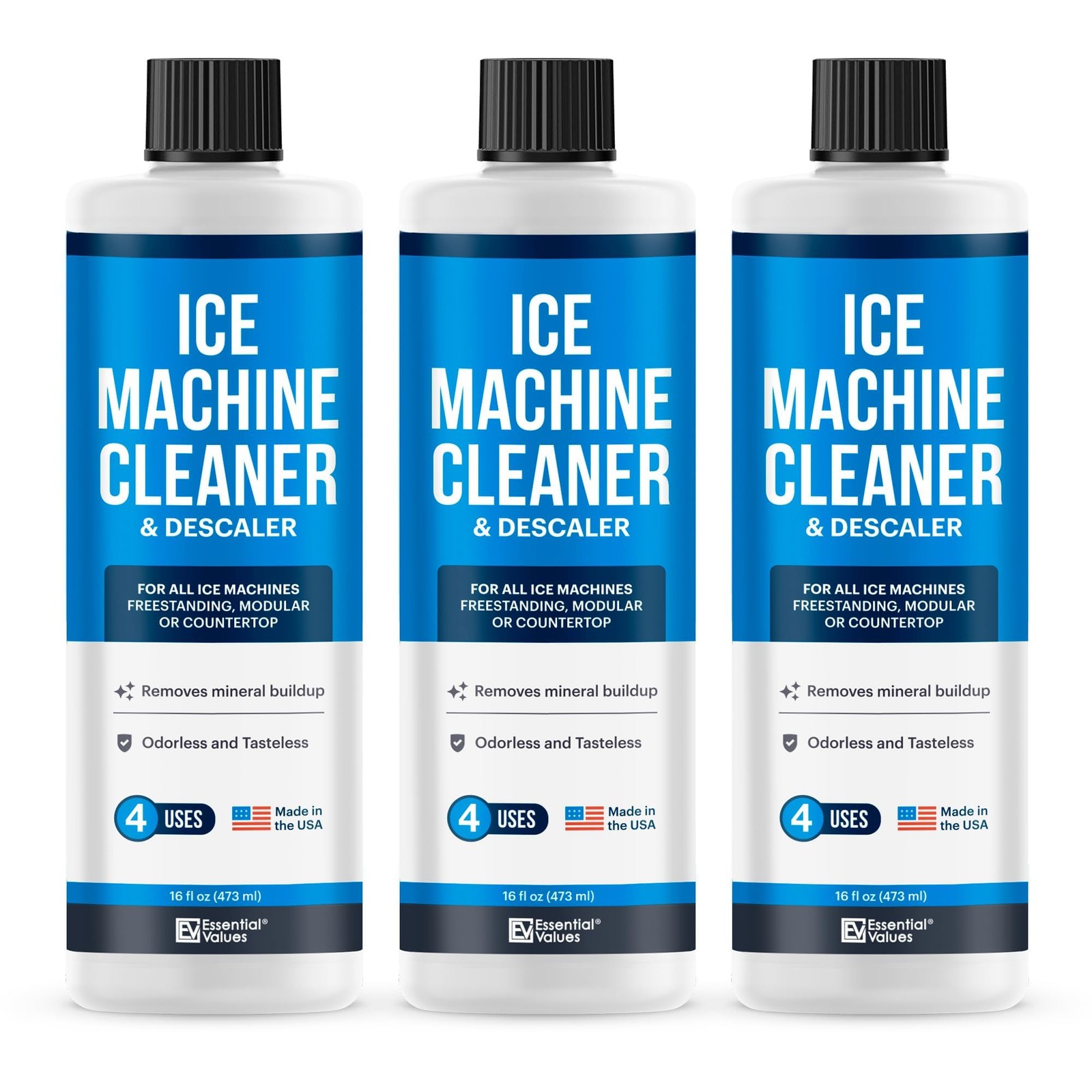 Essential Values Ice Machine Cleaner 16oz 3 Pack