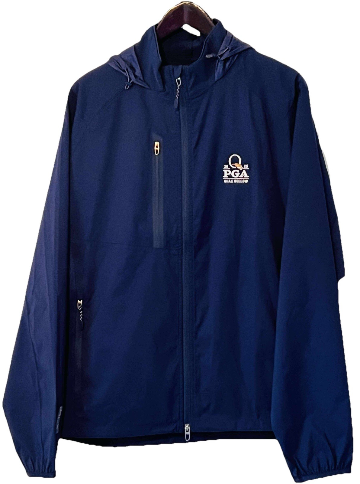 RALPH LAUREN RLX 2025 PGA CHAMPIONSHIP QUAIL HOLLOW CLUB BLUE HOODIE JACKET XL