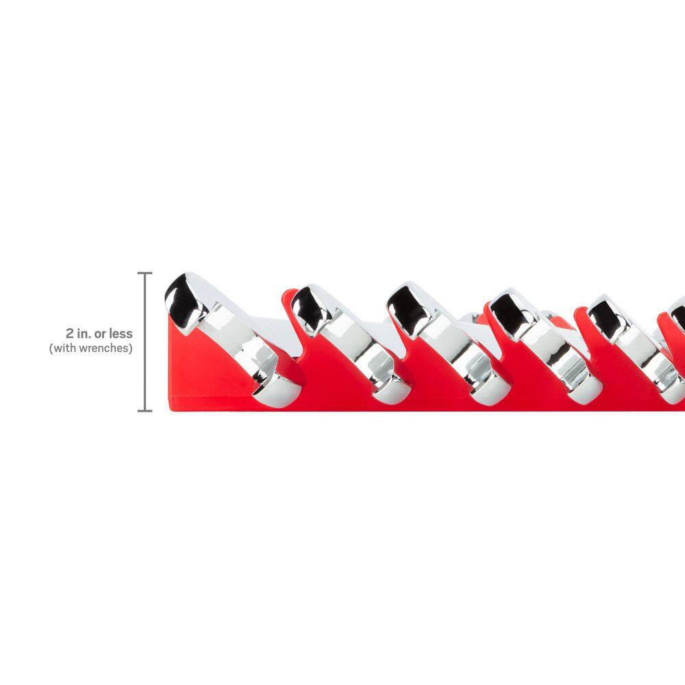 15-Tool Wrench Organizer Rack (Red)